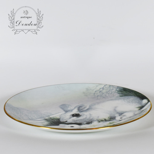  - Crown Staffordshire コレクタープレート　うさぎ【s0197】 Crown Staffordshire コレクタープレート うさぎ【s0197