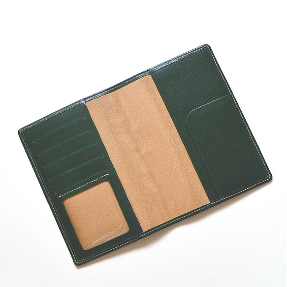 【お薬手帳ケース：3色】ソフト仕上げ革（牛革）製　MK-1403-SG 8枚目の画像