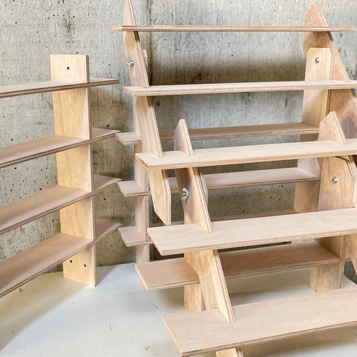 什器 ひな壇5段/背面3段/50幅/溝入/普通合板　〈上質材〉溝付 イベント什器 什器 ひな壇5段/背面3段/50幅/溝入/普通合板〈上質材〉 溝レール