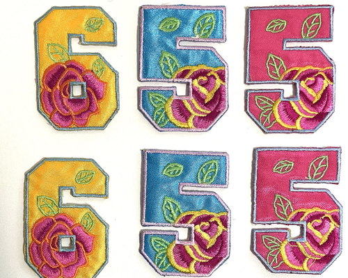 刺繍ワッペン6枚 バスケットボール)6枚入 刺繍ワッペン ワッペン・アップリケ