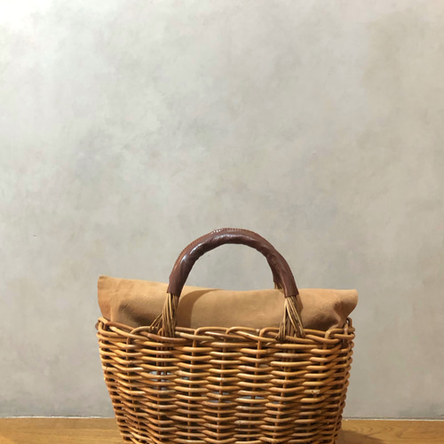 10％オフ 即納品 紅籐のかごバッグ リバーシブルカバー ベビーラム