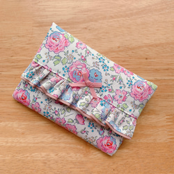 フリルティッシュカバー♡ハンドメイド　リバティ pur ティッシュカバー フリル (ホワイト) コットン100% | le mum