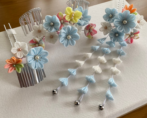 オーダー】つまみ細工 髪飾り 七五三 7歳 かんざし あんず堂 通販