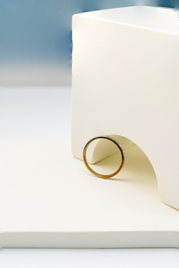 【「双秋の輪（Autumn Split）：チタンが映す鎌倉の秋」Titanium Ring】 3枚目の画像