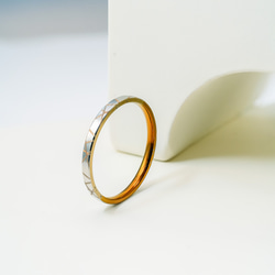 【「双秋の輪（Autumn Split）：チタンが映す鎌倉の秋」Titanium Ring】 1枚目の画像