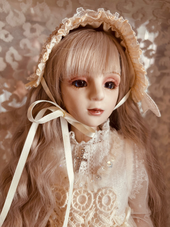 新品 大人気商品  創作球体関節ビスクドール人形 金色の髪の白いアンティーク調 人形