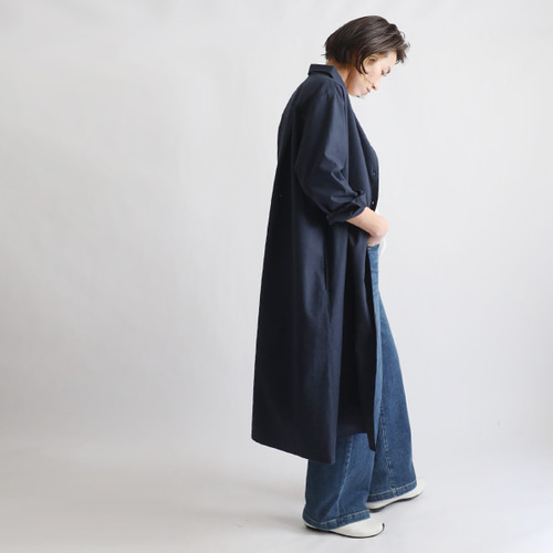 夏／最終SALE ロング ワンピース 角襟 ジャケット ゆったり