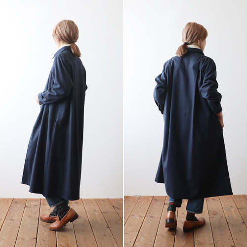 ラスト3 最終SALE ロング ワンピース 角襟ジャケット ゆったり