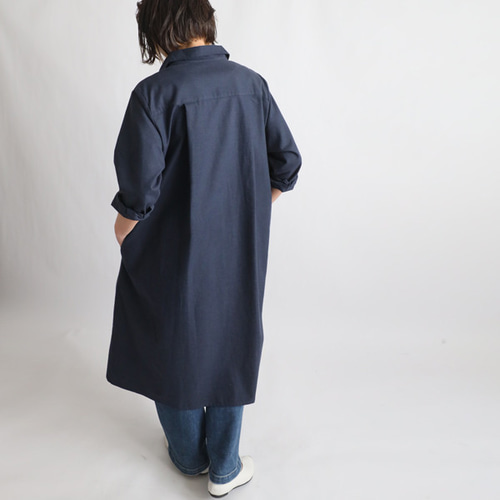 夏／最終SALE ロング ワンピース 角襟 ジャケット ゆったり