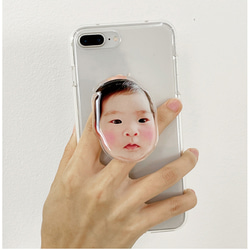 オーダーメイドグッズ お好きな写真で作れるオリジナル アクリル スマホグリップ秋冬限定1+1 2枚目の画像