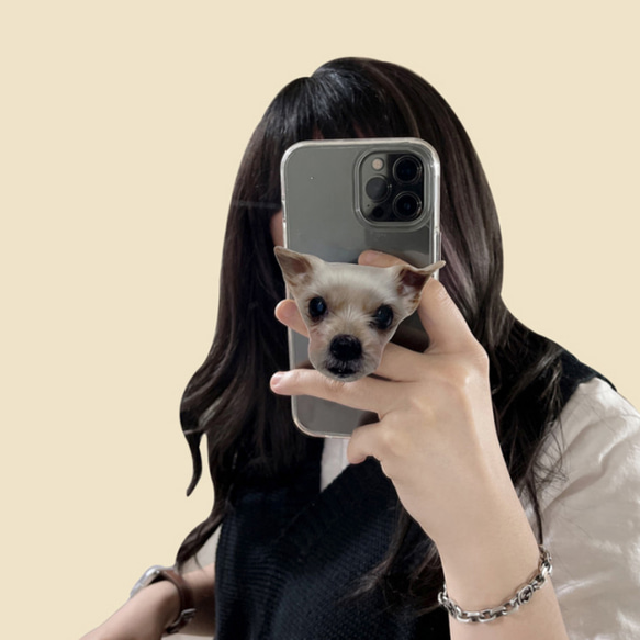 オーダーメイドグッズ お好きな写真で作れるオリジナル アクリル スマホグリップ秋冬限定1+1 8枚目の画像