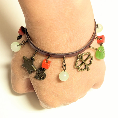 ボヘミアン チャーム ブレスレット ヴィンテージ アンティーク