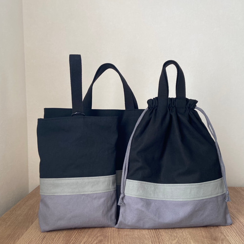 受注生産】レッスンバッグ 11号帆布・シューズバッグ・体操着袋（持ち 