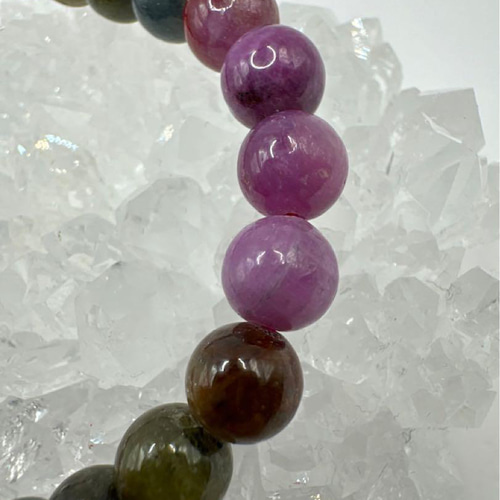 ミックススピネル 7.5mm 天然石 ブレスレット ブレスレット