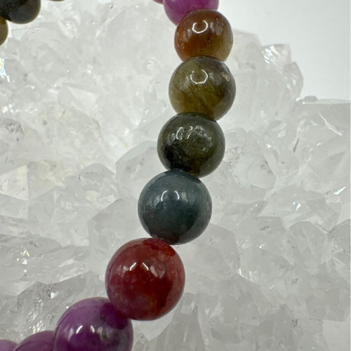 ミックススピネル 7.5mm 天然石 ブレスレット ブレスレット