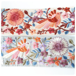 チロリアンテープセット【4】花柄 レトロ アンティーク リボン