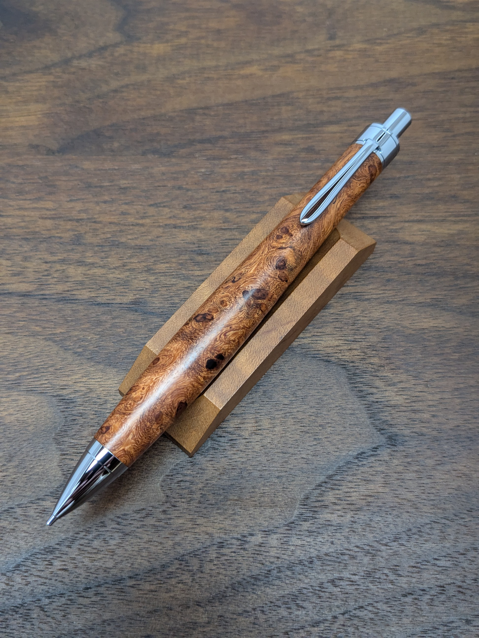シャーペン 金木犀 金具交換 （木軸シャーペンとオプトのコラボ