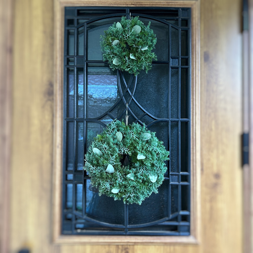 30cm 針葉樹のクリスマスシンプルフレッシュリース｜おしゃれなドライ