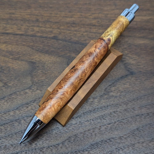 新作】花梨瘤杢 紅白 シャープペンシル No.682 ペン・筆記用具 工房