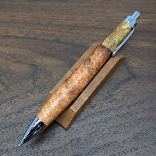 新作】花梨瘤杢 紅白 シャープペンシル No.682 ペン・筆記用具 工房