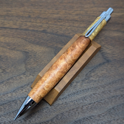 新作】花梨瘤杢 紅白 シャープペンシル No.682 ペン・筆記用具 工房