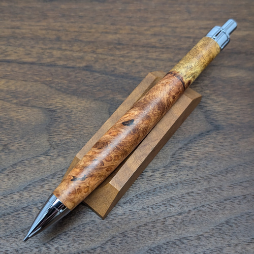 新作】花梨瘤杢 紅白 シャープペンシル No.682 ペン・筆記用具 工房