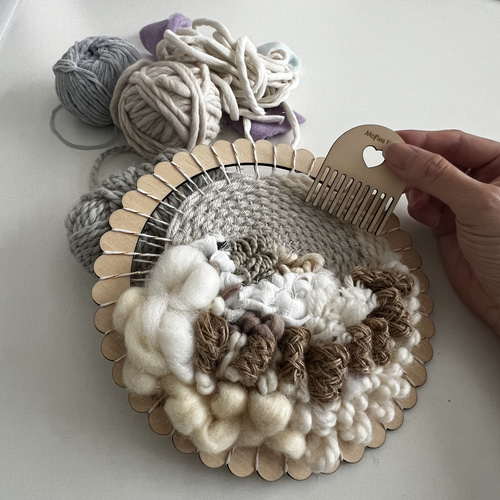 動画付】ウィービングサークルキット 織物 タペストリー作りに キット