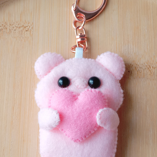 くま ピンク ストロベリー クッキー ハート かわいい キーホルダー