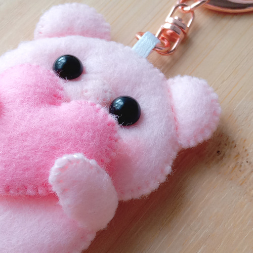 くま ピンク ストロベリー クッキー ハート かわいい キーホルダー