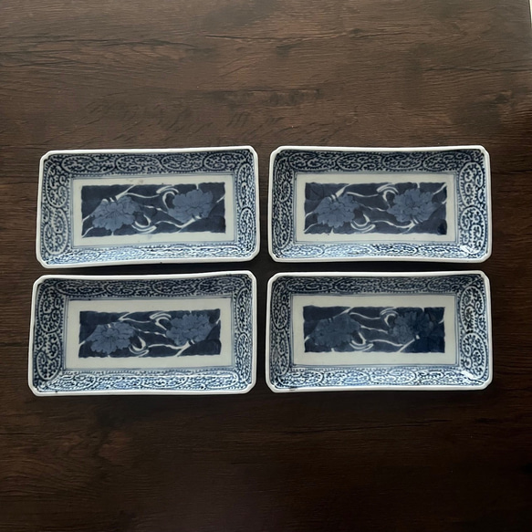 古伊万里蛸唐草長皿4枚