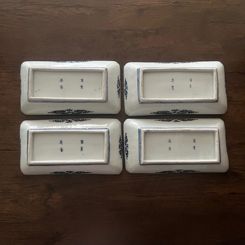 古伊万里蛸唐草長皿4枚