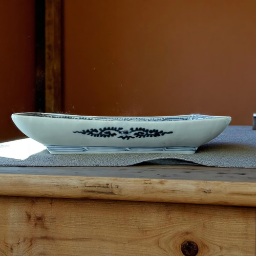 バラ売り＞古伊万里蛸唐草角長皿現存4枚 江戸中期 長皿 antique art