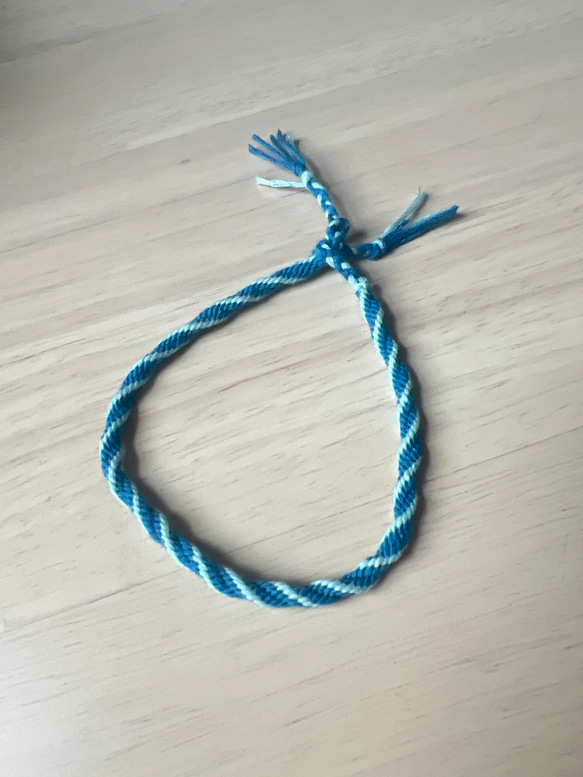ミサンガ 組紐〜青×水色〜 その他アクセサリー miiii 通販