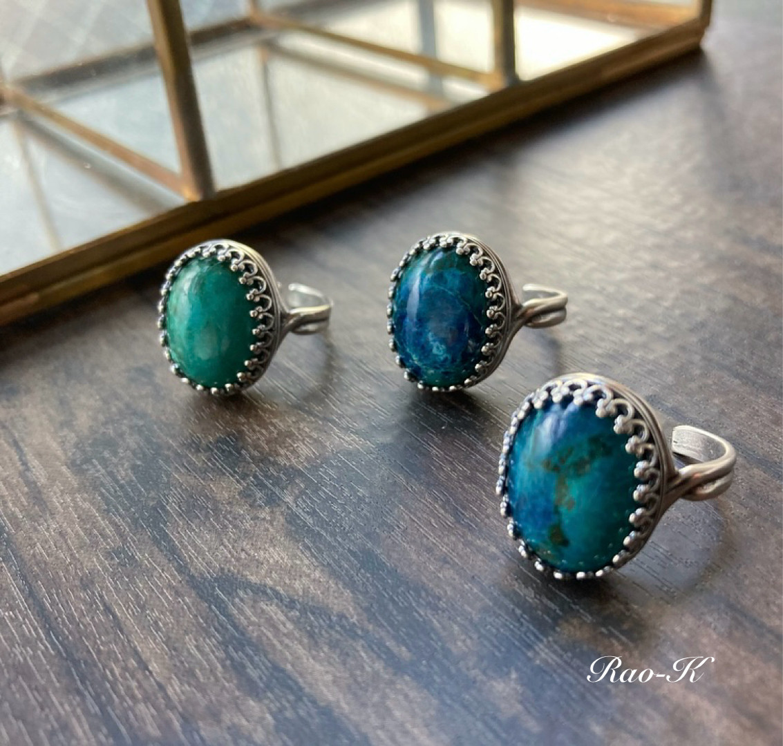 ✨ヨーロピアン・アンティーク調リング〜クリソコラ