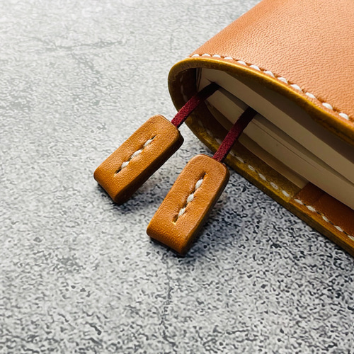 手縫】マイブック (新潮文庫）用キャメル色本革カバー（バタフライ