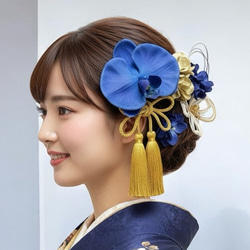 ヘアクリップ Uピン（ガーランドリボン 黄緑） ロリィタ ヘアメ
