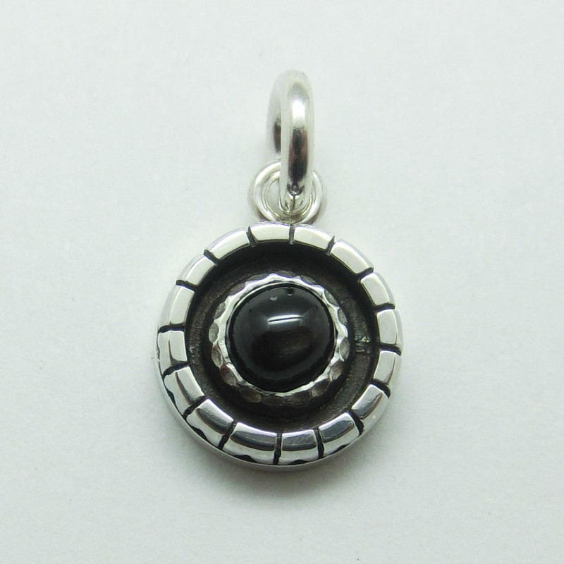 ブラックスター　ネイティブモダンペンダント　シルバー925　IP0330b