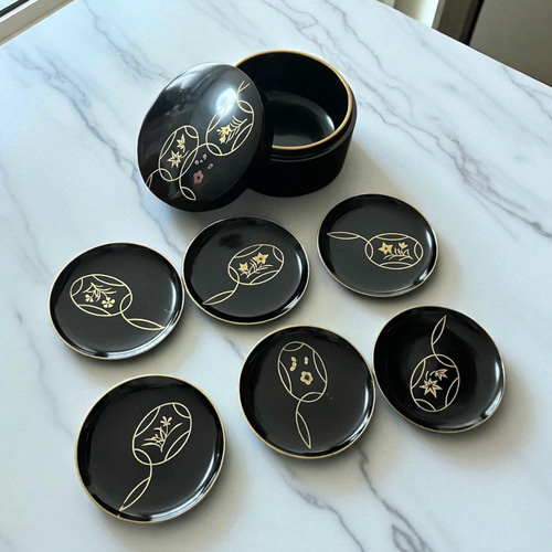 新品.未使用品☆象彦☆久美皿　象の音楽隊　6枚小皿　漆皿.ケース 象彦 久美皿 小皿 antique art nozomi 通販 18333972｜Creema(クリーマ)