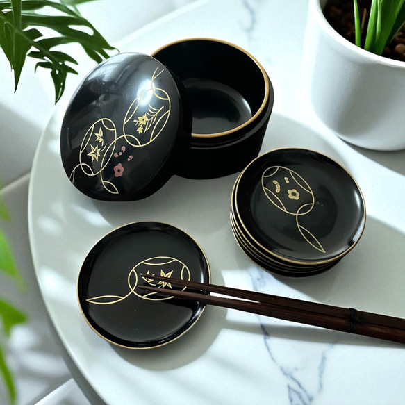 新品.未使用品☆象彦☆久美皿　象の音楽隊　6枚小皿　漆皿.ケース 象彦 久美皿 小皿 antique art nozomi 通販 18333972｜Creema(クリーマ)