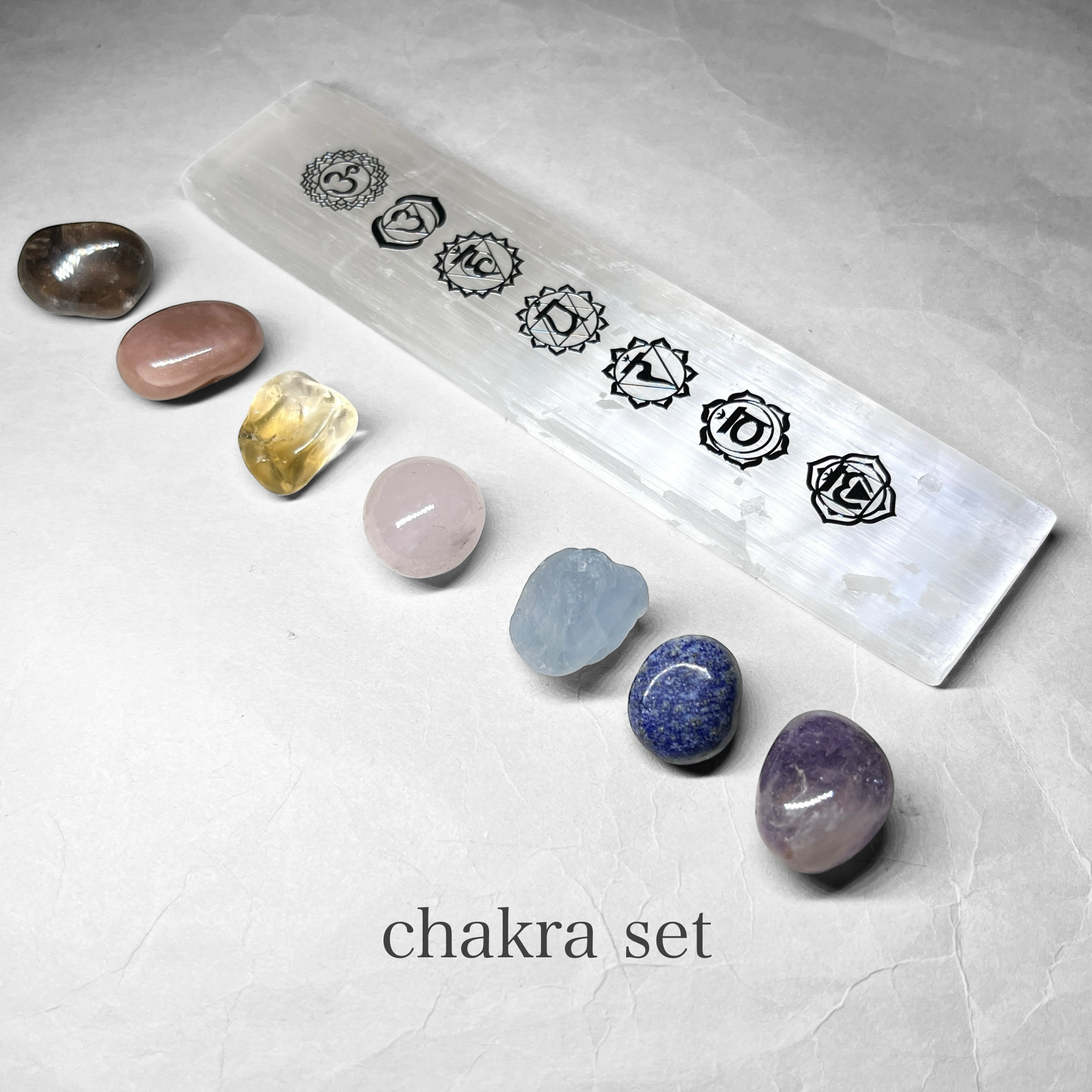 chakra set：F / チャクラセット：F ( セレナイトスティック )