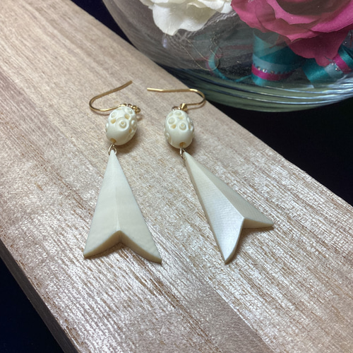 ☆本象牙フックピアス ※A-139 ピアス（フック・チェーン） 石橋象牙店 