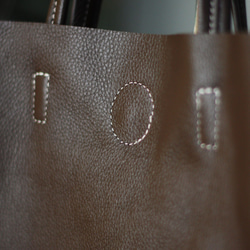 本革  縦型ショルダートートバッグ A4 サブバッグ 書類バッグ 通勤通学 縦長 薄マチ レッスンバッグ B-356 17枚目の画像