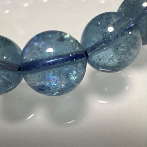 ディープモス アクアマリン 8mm 天然石 ブレスレット