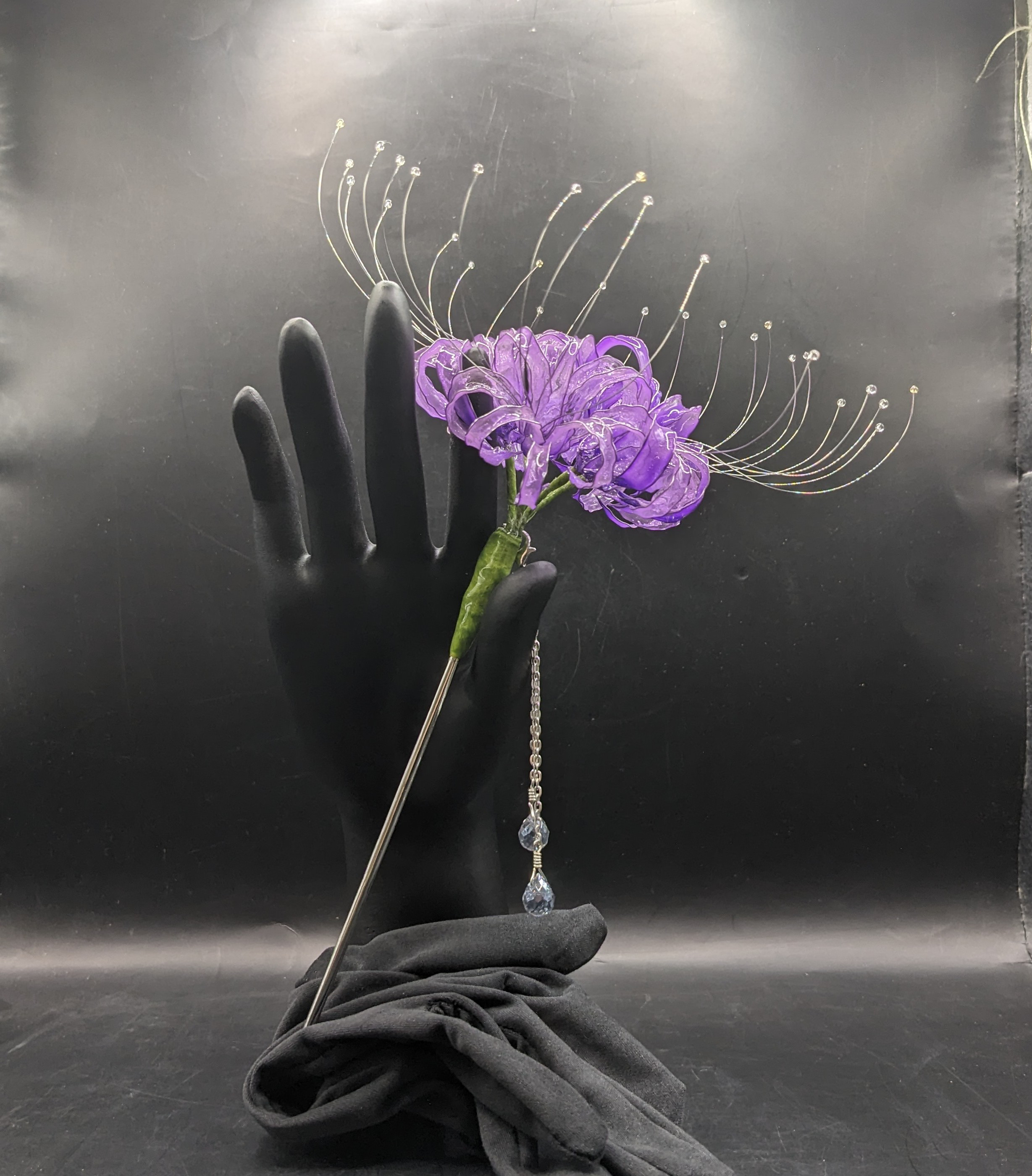 彼岸花・曼珠沙華　髪飾り② 簪　ドール用　つまみ細工　ハンドメイド　御注文ページ