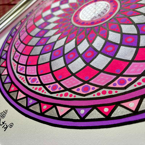 神聖幾何学アート【桃色曼荼羅】 絵画 kitatik 通販 18334154｜Creema