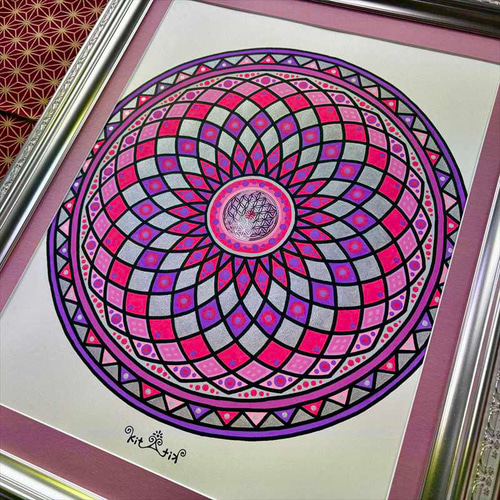 神聖幾何学アート【桃色曼荼羅】 絵画 kitatik 通販 18334154｜Creema