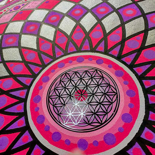 神聖幾何学アート【桃色曼荼羅】 絵画 kitatik 通販 18334154｜Creema