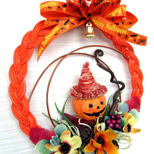 ハロウィンリース飾り 小24-4 リース kisetukazari2 通販