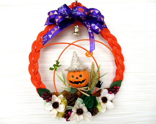 ハロウィンリース飾り 小24-5 リース kisetukazari2 通販