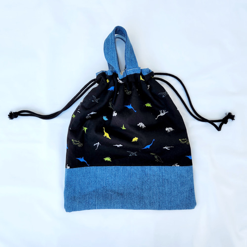 入園入学 3点セット 恐竜 & デニム 【 レッスンバッグ 絵本バッグ